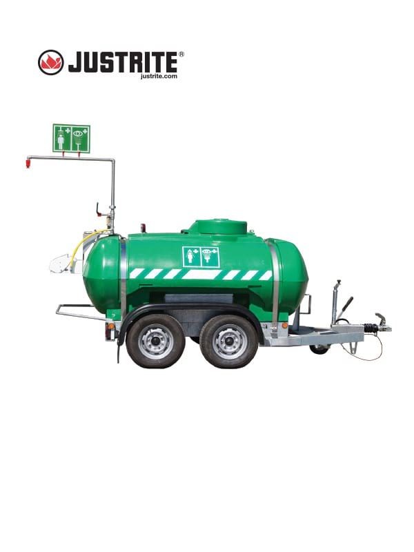 JUSTRITE 30455 MOBILE SELF-CONTAINED EMERGENCY SAFETY SHOWER, IMMERSION HEATED 528 GAL, 110V @ Prima Dinamik