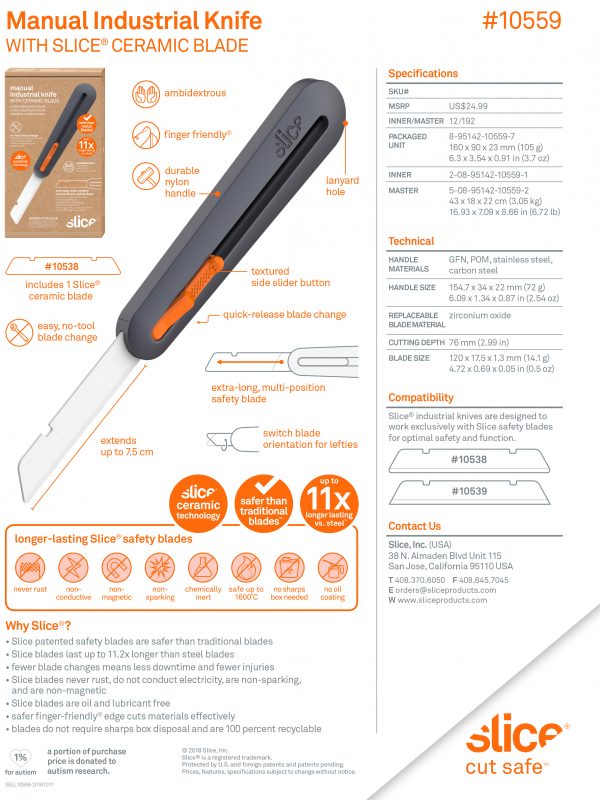 Slice Manual Industrial Knife - Prima Dinamik Supplies Sdn Bhd (PDS Safety)