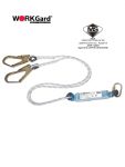 WORKGard Energy Absorber Double Lanyards with Scaffold Hooks and Twist Lock Karabiner