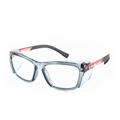 WORKSAFE E3065-C1 OTUS, TRANSLUCENT TEAL BLUE FRAME, PALE VIOLET RED TEMPLE, DARK GREY TEMPLE TIP, CLEAR HC LENS