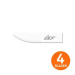 SLICE 10520 REPLACEMENT BLADES, CRAFT BLADE, CURVED, CERAMIC, WHITE#S22 (PACK OF 4)