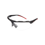 WORKSAFE E3048-C1 GLINDER, BLACK/RED FRAME, CLEAR AF LENS
