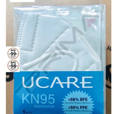  KN95 RESPIRATOR 5PLY WHITE UCARE