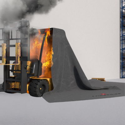 BRIDGEHILL FIRE BLANKET FORKLIFT STANDARD, SIZE ± 7 X 7 M