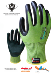 13G HYBRID ARMORGARD™ VOLKANIX FIBER WITH NITRILE PALM-COATED GLOVES (GREEN & BLACK), (1PR/PCK, 12PRS/BAG, 72PRS/CTN)