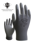 13G POLYESTER FIBER WITH POLYURETHANE PALM-COATED GLOVES (GREY), (1PR/PCK, 12PRS/BAG, 72PRS/CTN)