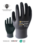 13G GREY NYLON WITH BLACK NITRILE MIRCOFOAM PALM-COATED GLOVES (GREY & BLACK), (1PR/PCK, 12PRS/BAG, 72PRS/CTN)