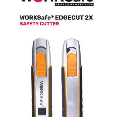 WORKSAFE SAFETY KNIFE-DOUBLE BLADES C9603 WITH 10 UTILITY BLADES AND 5 HOOK BLADES
