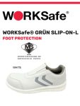 WORKSAFE GRÜN SLIP-ON S1PS ESD SAFETY SHOES WITH LIGHTWEIGHT COMFORT, PU/PU SOLE - WHITE